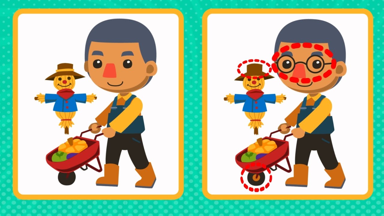 Trova 3 Differenze | Video Educativi & Indovinelli per Bambini | Piccoli Saggi