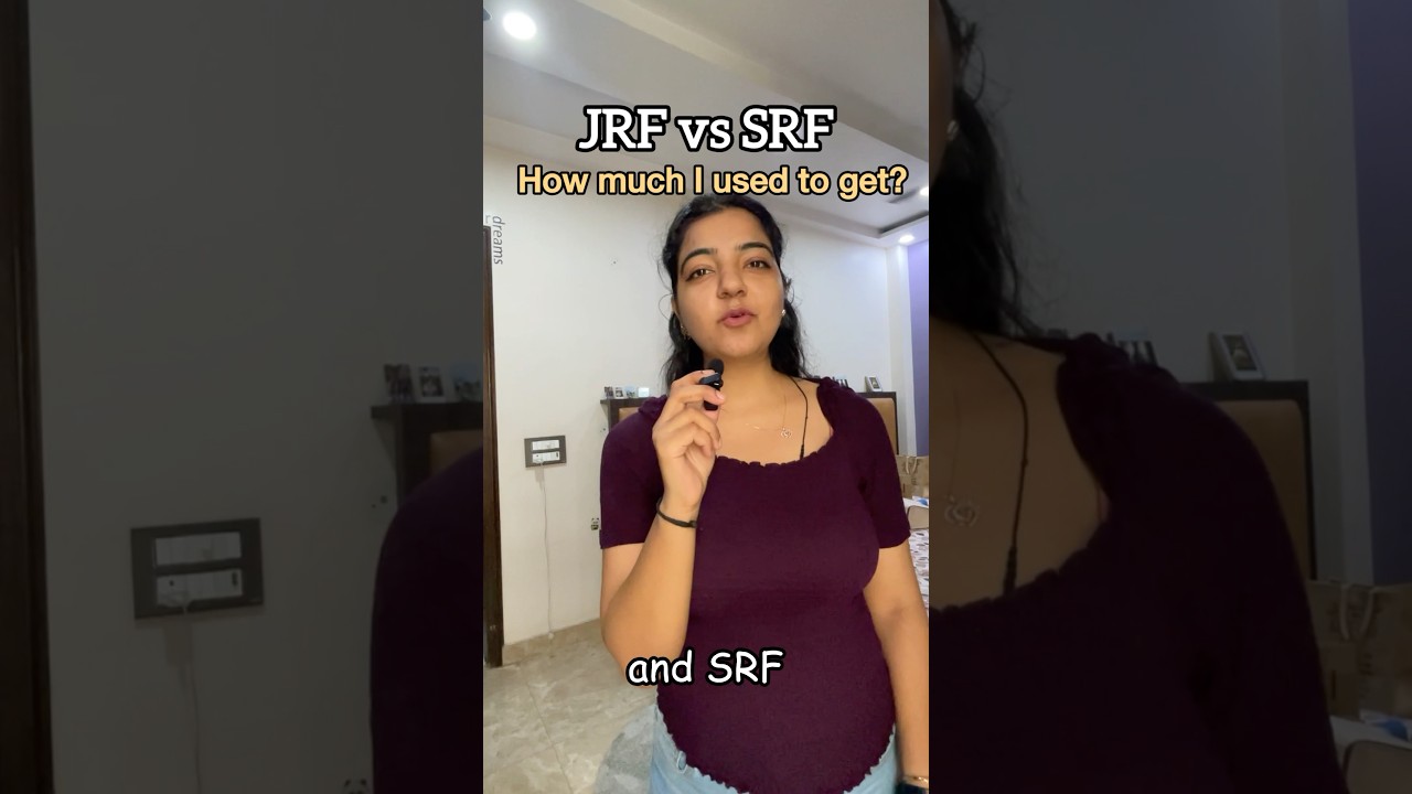 JRF vs SRF Fellowship 💸 Real Salary Breakdown | PhD Stipend in India 2025#youtubeshorts #ytshorts
