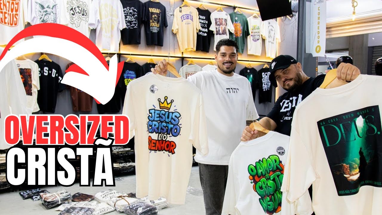 🙏🏼👕O MAIOR FORNECEDOR DE CAMISETAS OVERSIZED DE ALTÍSSIMA QUALIDADE MODA CRISTÃ! #modacristã #brás