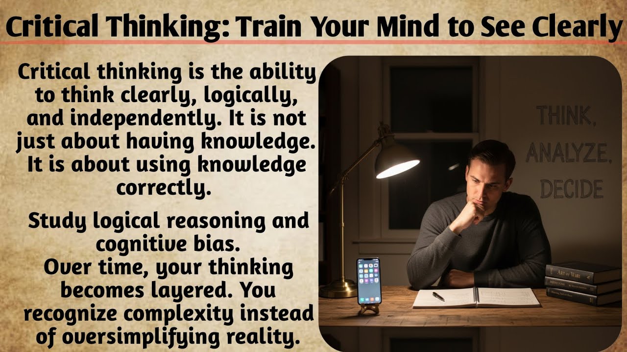 Critical Thinking Critical Thinking  |learn English|Improve Your English Fluency #englishlanguage 