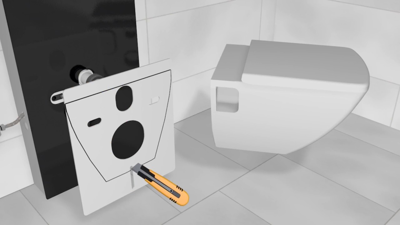 Montering av WC-Fixtur glasbox.