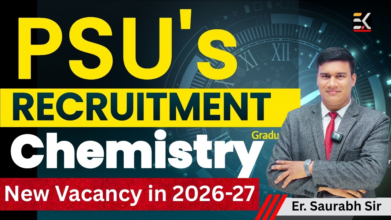 2026-27 में Chemistry से PSU Recruitment | GATE Skip करके पास होने का तरीका