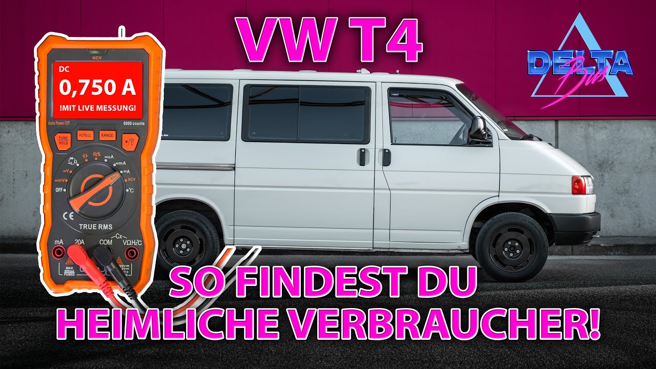 VW T4 Ruhestrom messen und Verbraucher finden | Kriechstrom im Auto aufsp&uuml;ren | Was verbraucht was