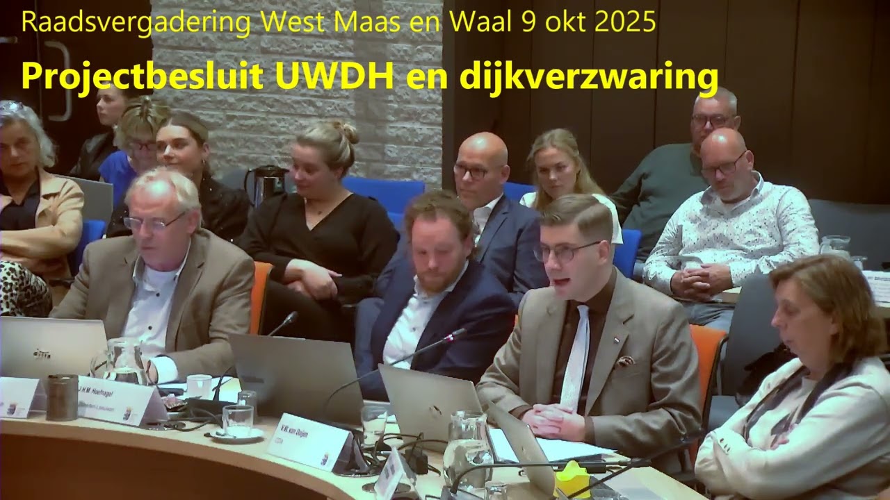 Raadsvergadering 9 okt 2025 UWDH en Dijkverzwaring