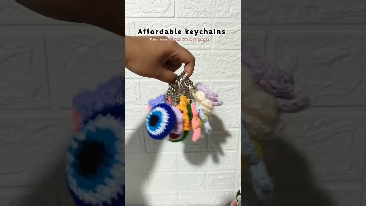 Crochet keychains #crochet #keychain #affordableproducts #budgetfriendly #cutecrochet #bagcharm
