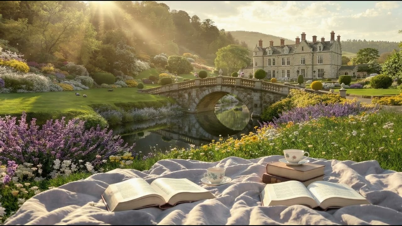 You’re Reading Regency Romance in a Sunlit Manor Garden