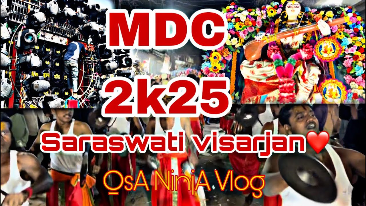 Saraswati visarjan 2025 | QsA Ninja | new vlog | meghdhoot club visarjan❤️