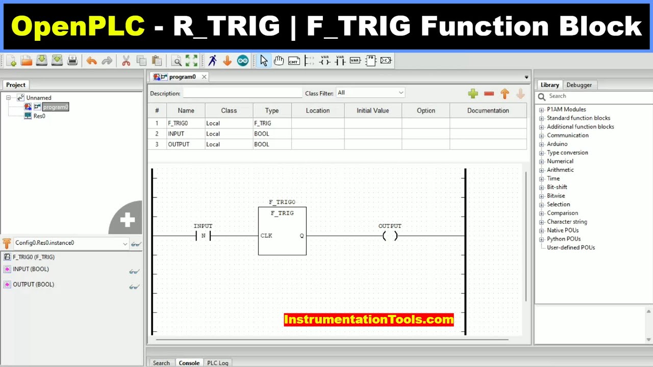 OpenPLC - Функциональный блок R_TRIG | F_TRIG в ПЛК