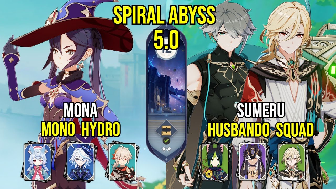 C6 Mona Mono Hydro & Sumeru Husbando Squad | Spiral Abyss 5.0 | Genshin Impact
