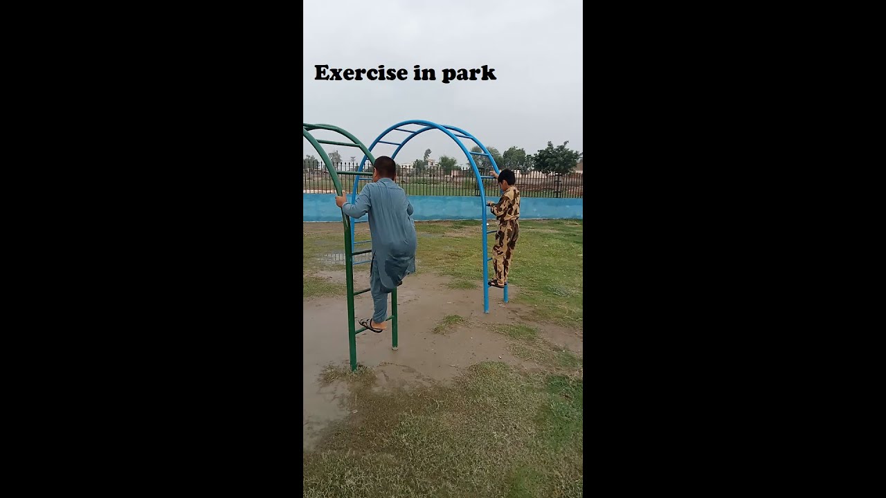 simple exercise first day at park and gym, complete for beginners kids
