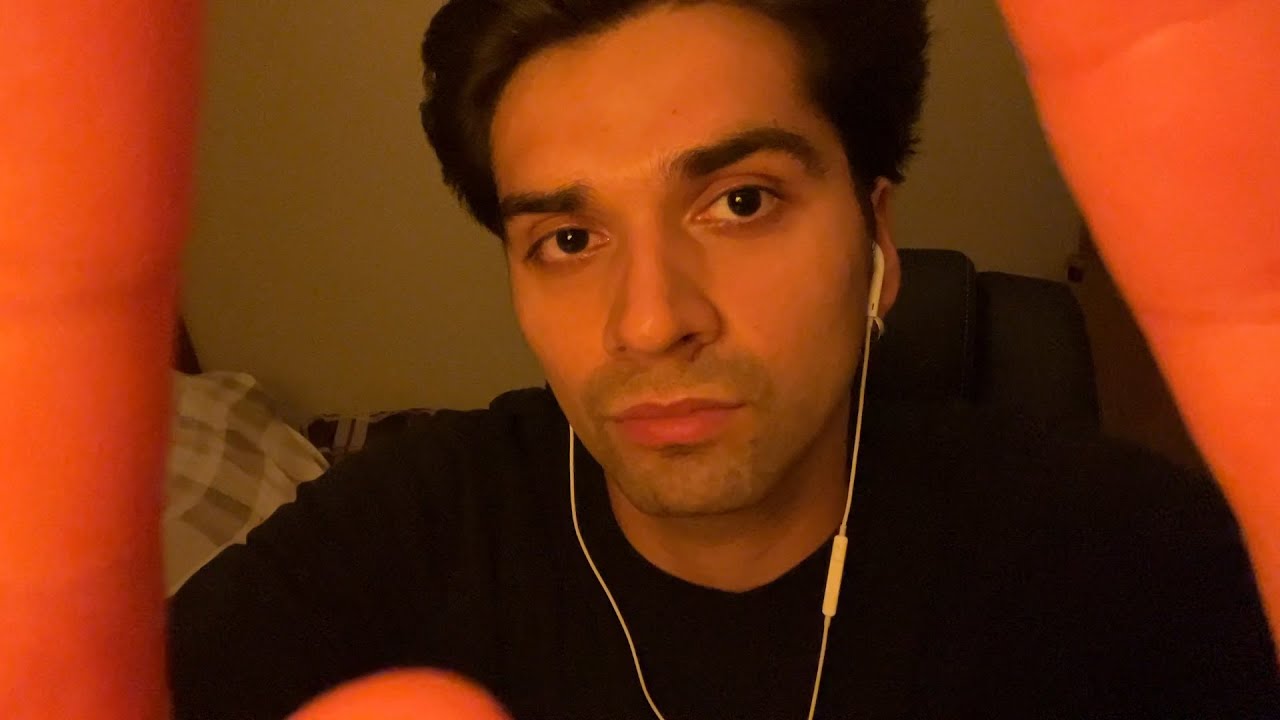 ASMR Camera adjustments with ear to ear whispering and hand movements (soft whispering)