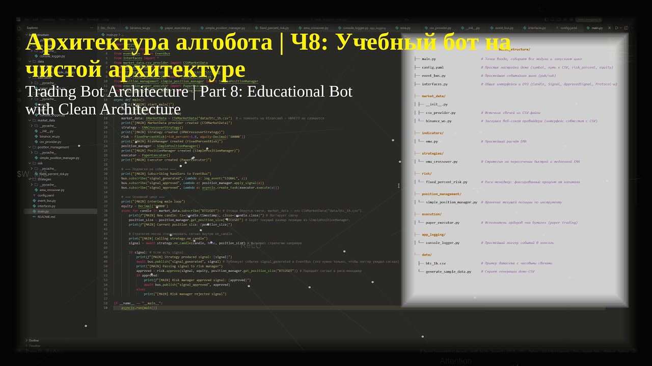 Архитектура алгобота | Ч8: Учебный бот на чистой архитектуре