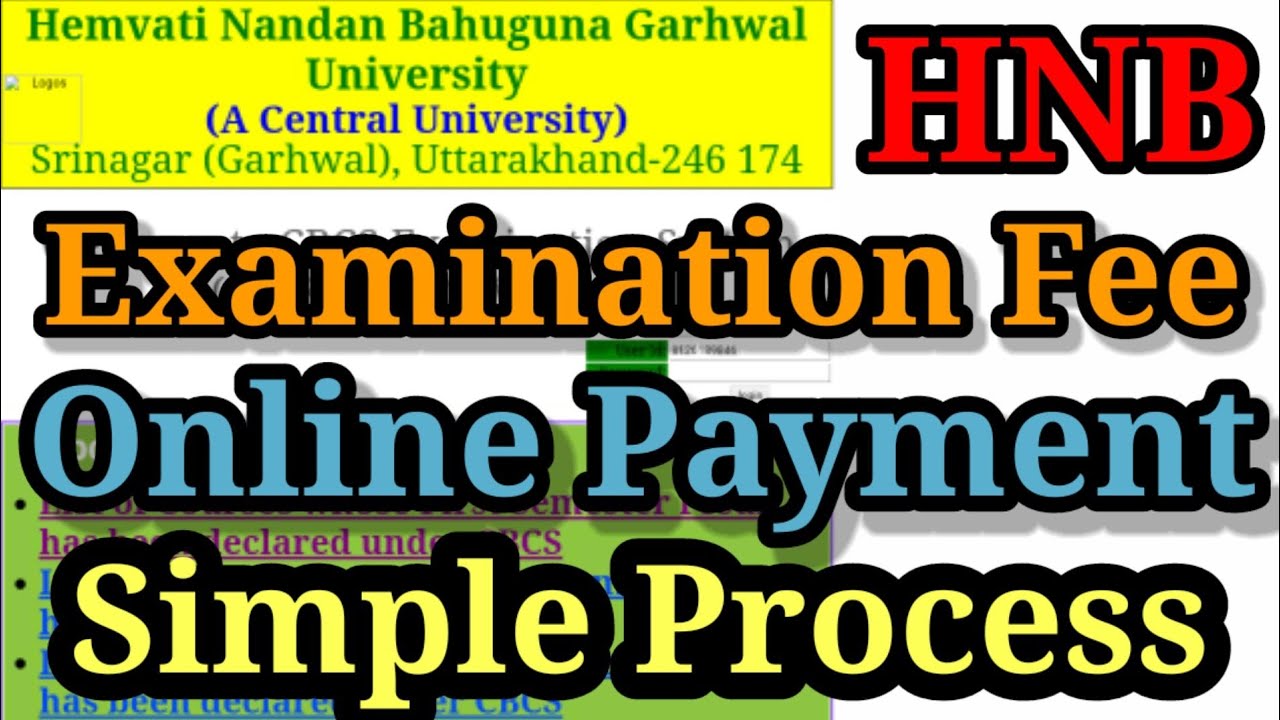 How to Pay Examination Fee Online| HNB Semester Exam Fees Online Payment| hnbgu semester Fee Payment