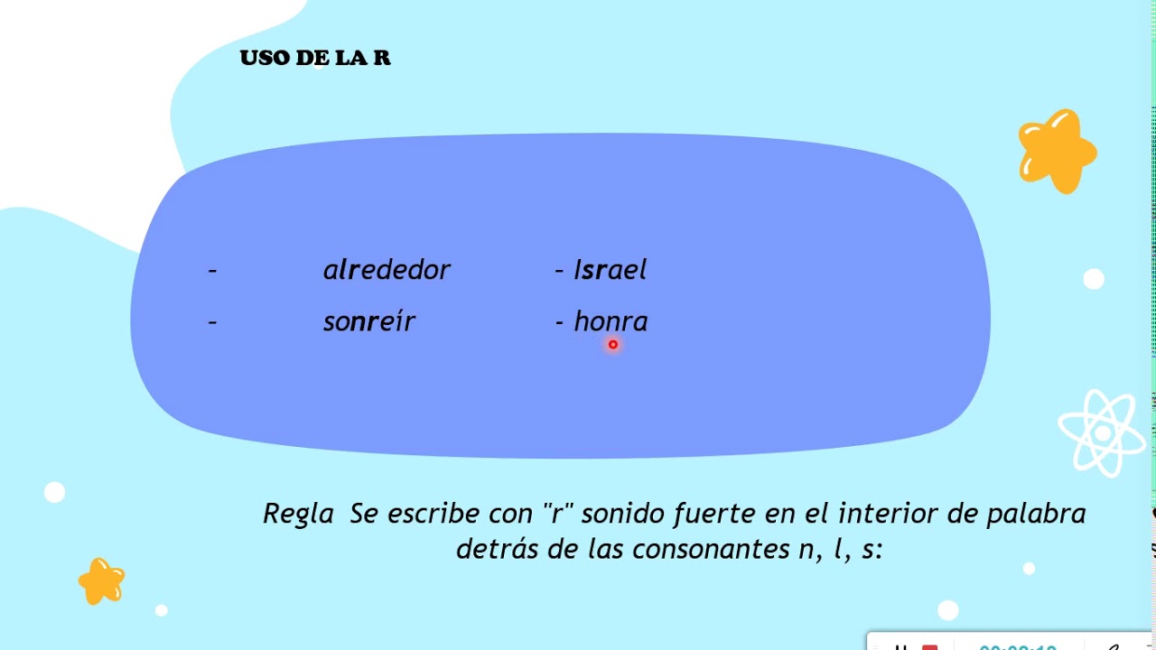 3r Primaria - semana 29 - ortograf&iacute;a - uso de la R Y RR