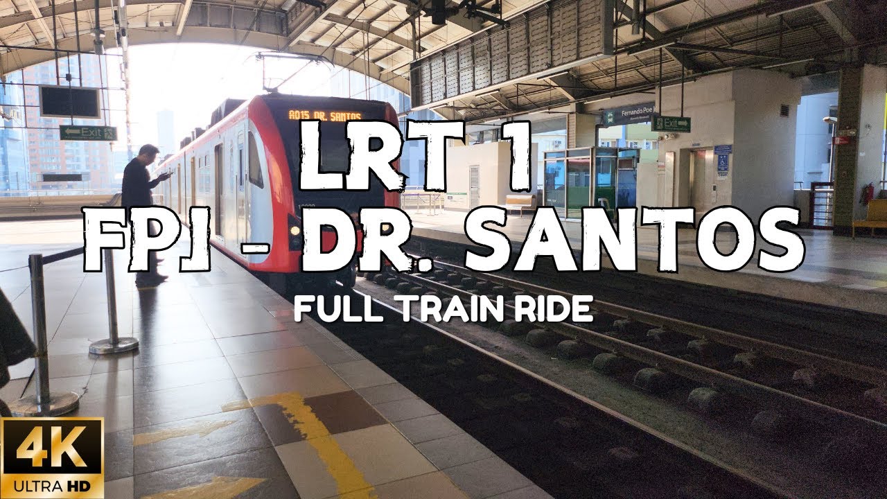 [4K] LRT-1 Full Ride from FPJ Station to Dr. Santos Station | 25 Stations Q.C. to Sucat |Philippines