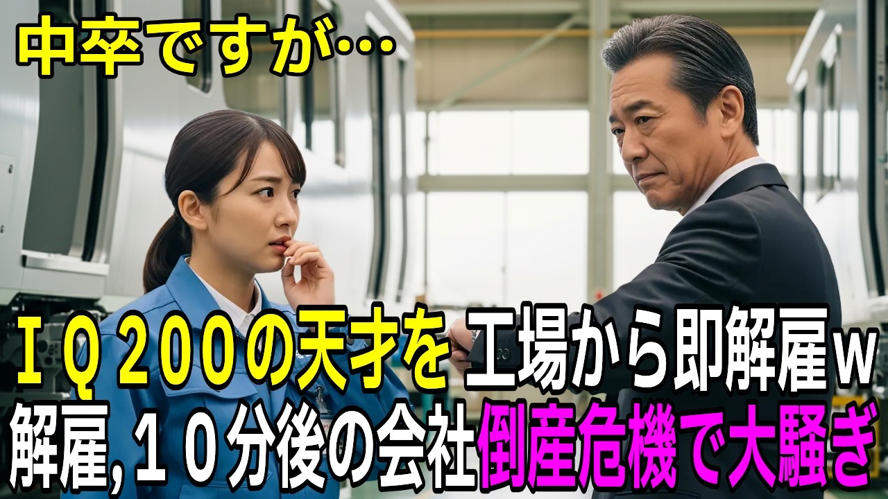 「中卒ですが…」とIQ200の天才少女を解雇した無能専務。10分後、10兆円を動かす『真のオーナー』だと判明し、社長が業界追放された理由ｗ【スカッと】