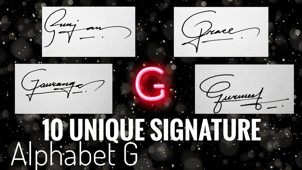 How to create G Signature | 8 Unique Signature Alphabet G || Anup Calligraphy ||