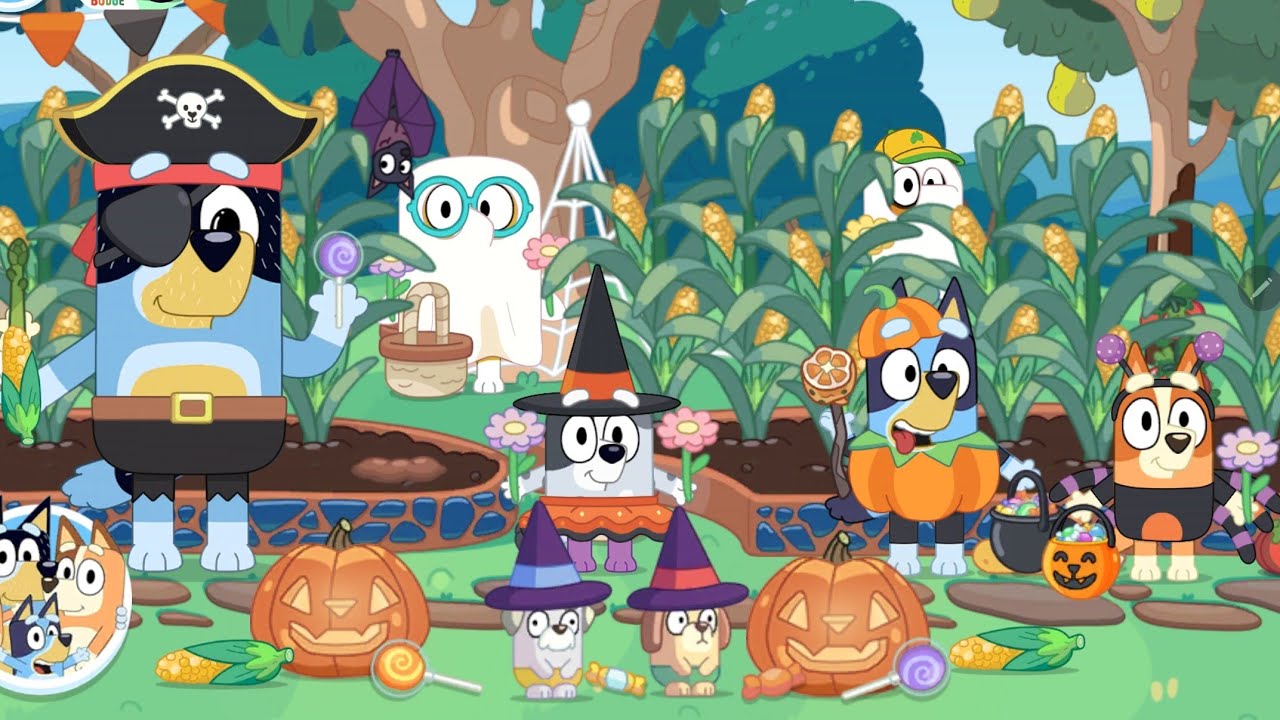 Corn Maze in the School Garden 🌽 Bluey Lets Play 🎃 Fun Bluey Gameplay for Kids #blueyletsplay #bluey