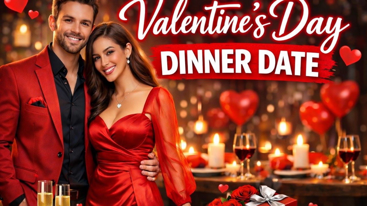 Matching couple outfits for Valentine's day Dinner date