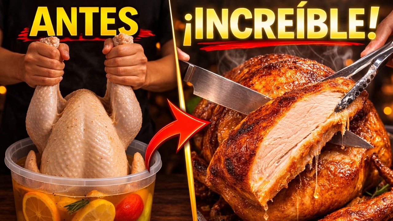 Pavo al horno 5 horas sin abrirlo ni bañarlo ¡jugoso y dorado como nunca! 😱🔥