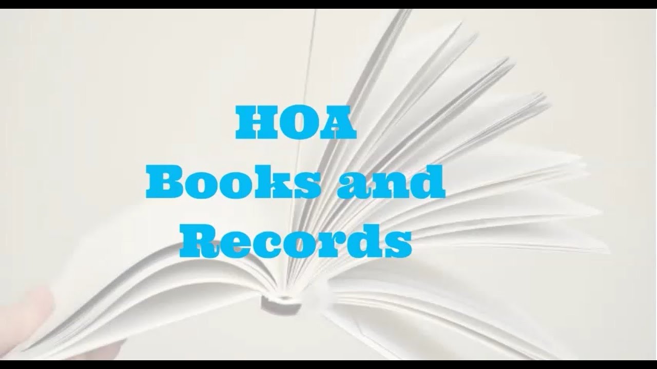 HOA Books and Records