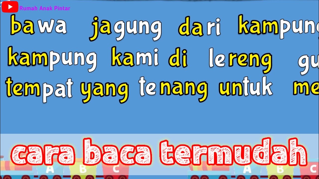 BELAJAR MEMBACA KALIMAT NG TANPA MENGEJA UNTUK ANAK SD KELAS 1