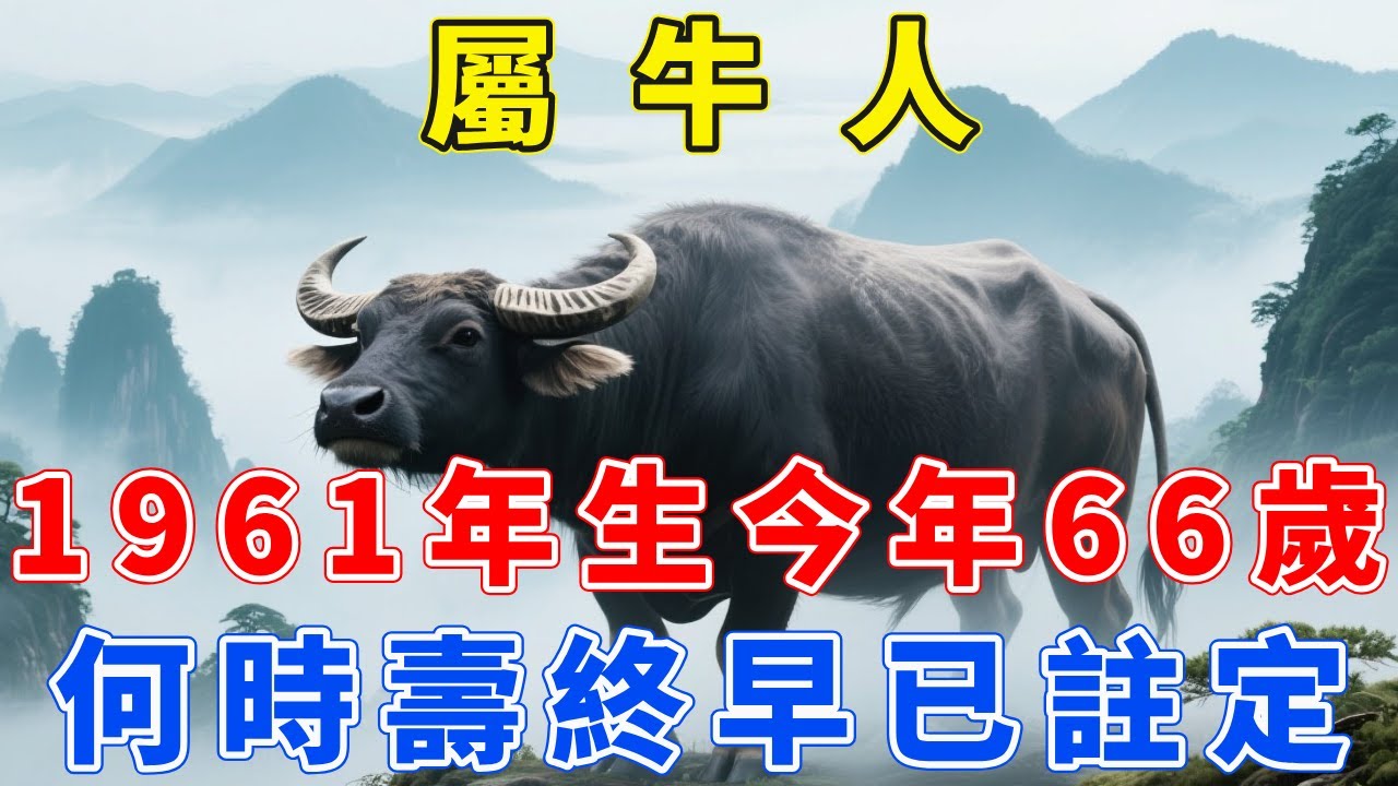 屬牛人，1961年辛醜年出生，今年65歲 ，何時壽終早已註定，時間曝光讓人心驚！若忽略，可能錯過最後轉機！【福慧生肖】#生肖 #運勢 #風水 #財運 #命理
