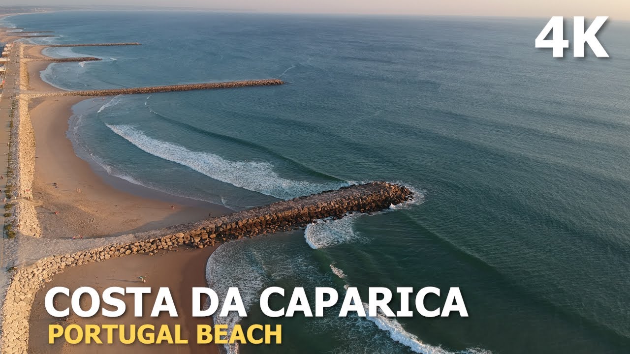 [4k] Costa da Caparica Beach Walk Tour 🏖️ | Lisbon Beach Portugal 2023