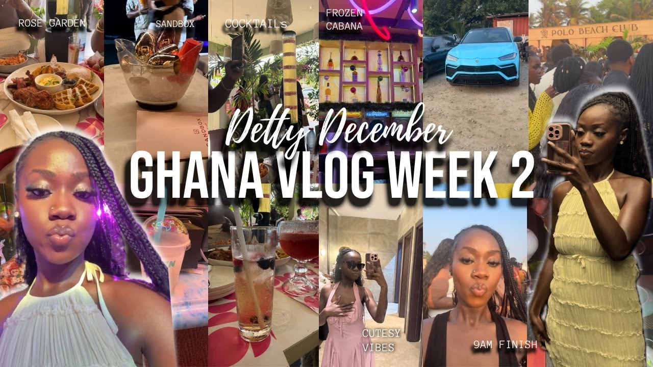 GHANA VLOG WEEK 2 | ROSE GARDEN BRUNCH, FROZEN CABANA, POLO BEACH CLUB, EMBASSY GARDENS & CAFE DATE