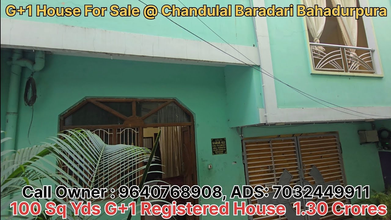 Latest G+1 Independent #houseforsale at Chandulal Baradari Bahadurpura Hyderabad 100 SqYd 5BHK house