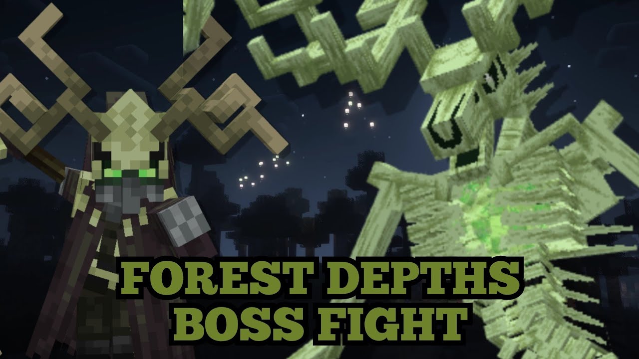 Minecraft Forest Depths: Spirit of the Forest Boss Fight ( MythicMobs Boss )