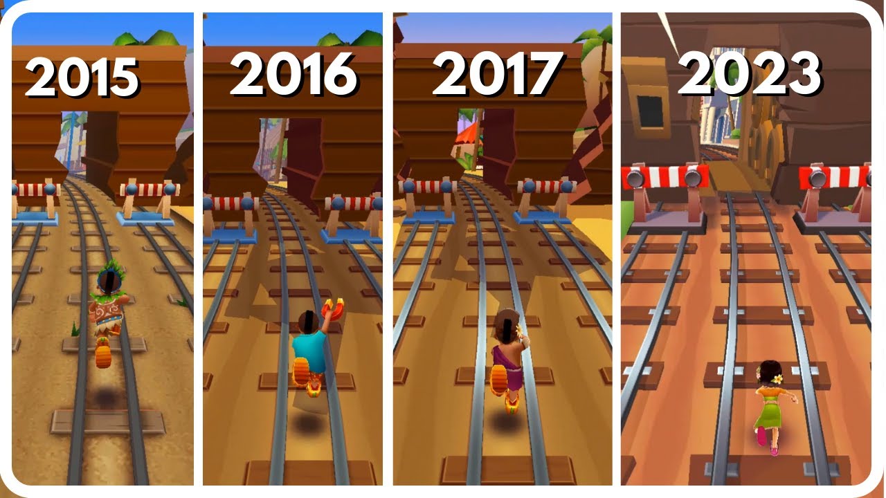 Evolution of HAWAII Map in Subway Surfers | 2015 - 2016 - 2017 - 2023