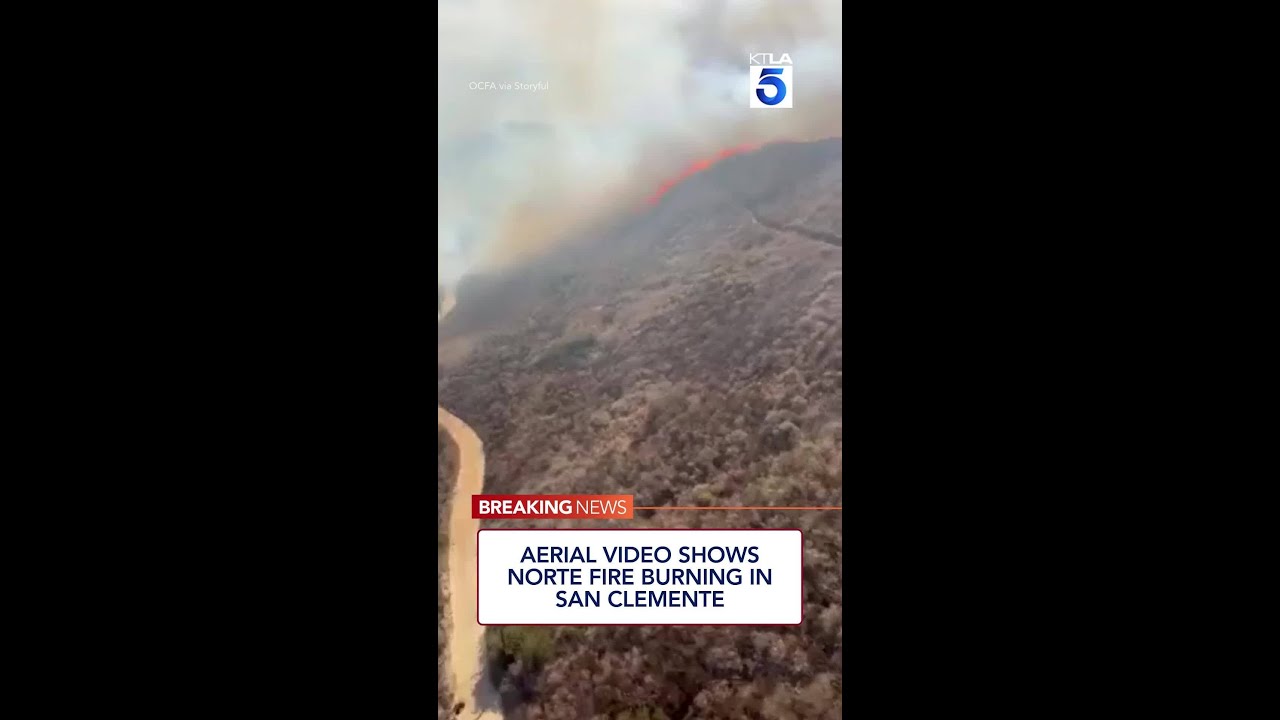 Aerial video shows Norte Fire burning in San Clemente