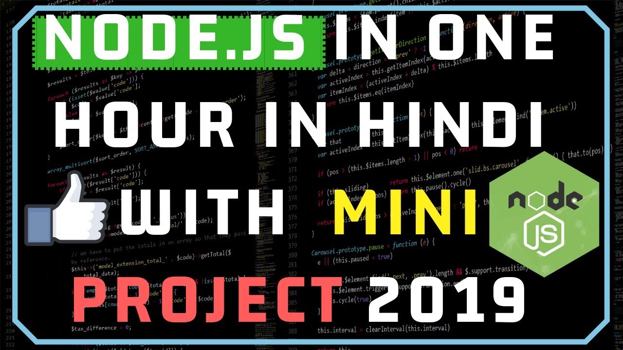 Node.JS in One Video in Hindi with One Mini Project