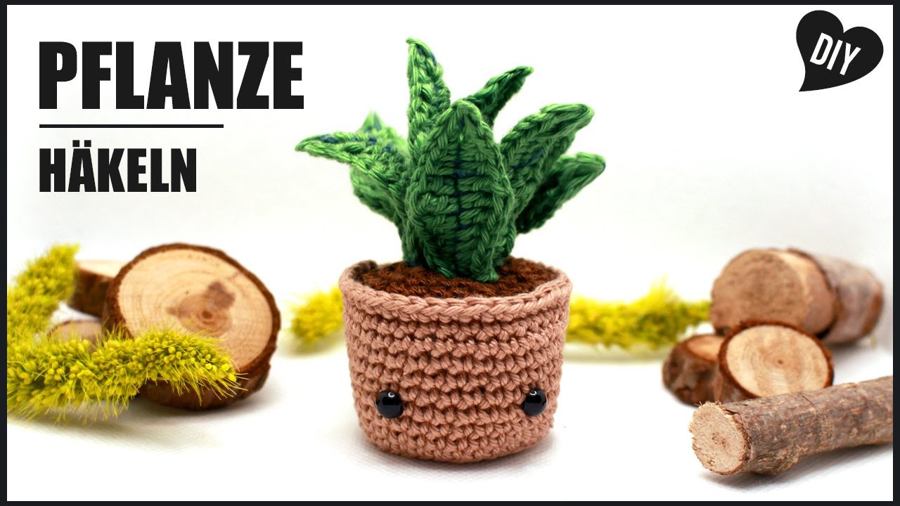 Pflanze häkeln | Zimmerpflanze Amigurumi Topfpflanze - DIY by Pfirsichteufel