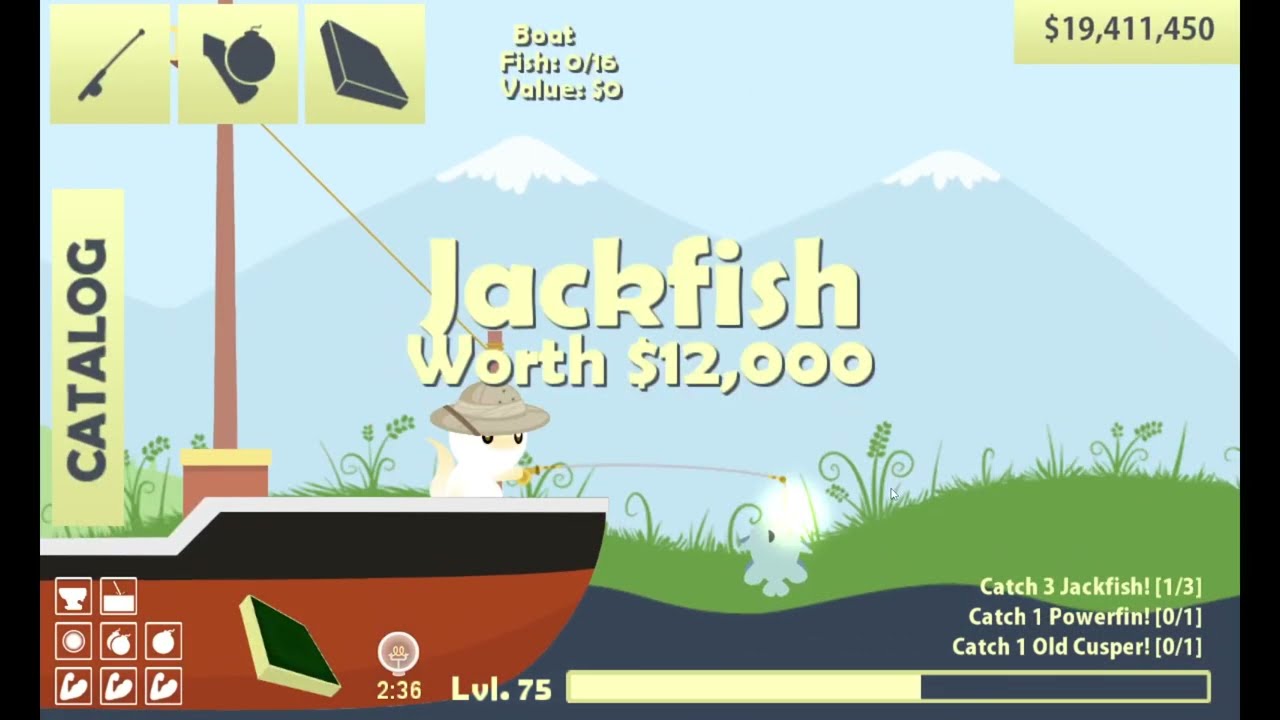 Cat Goes Fishing. Как поймать Jackfish?