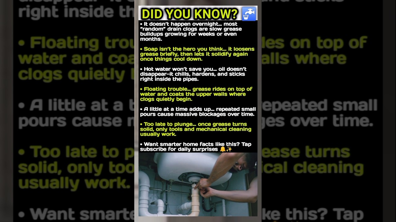 You’re Clogging Your Drain Without Realizing It 🚰😳