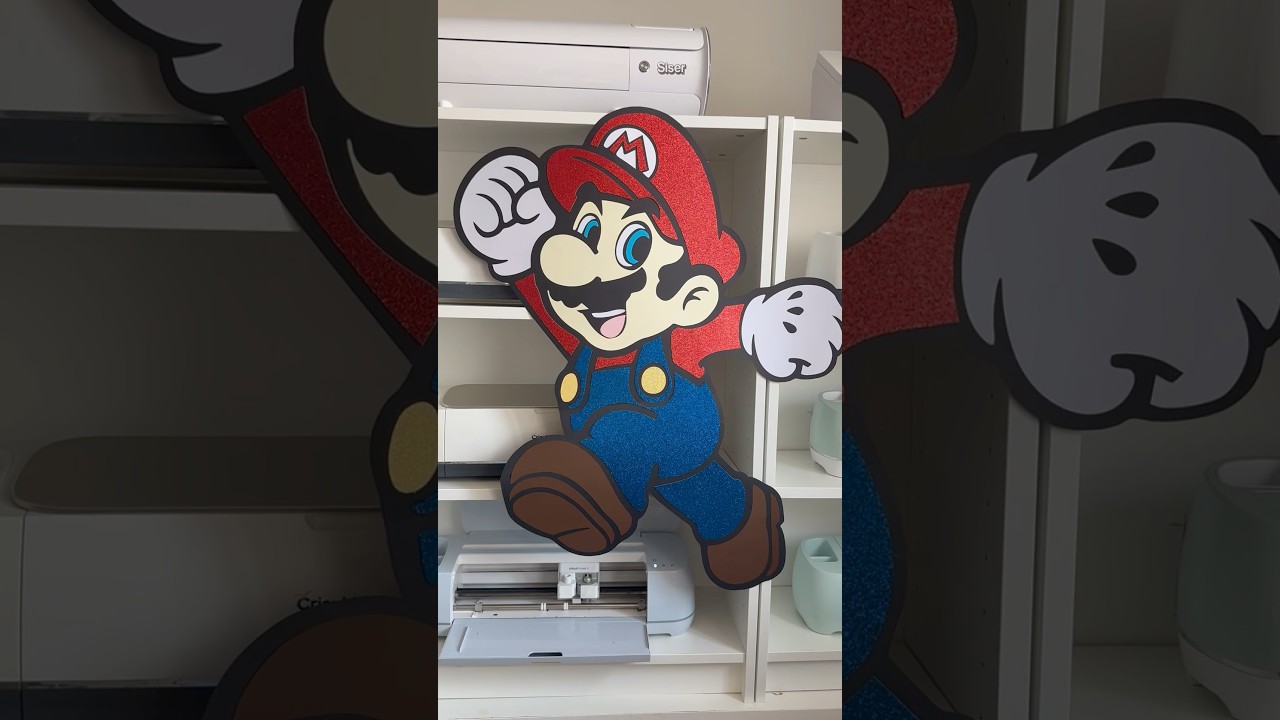 34 inch Mario using my Glitter Card stock