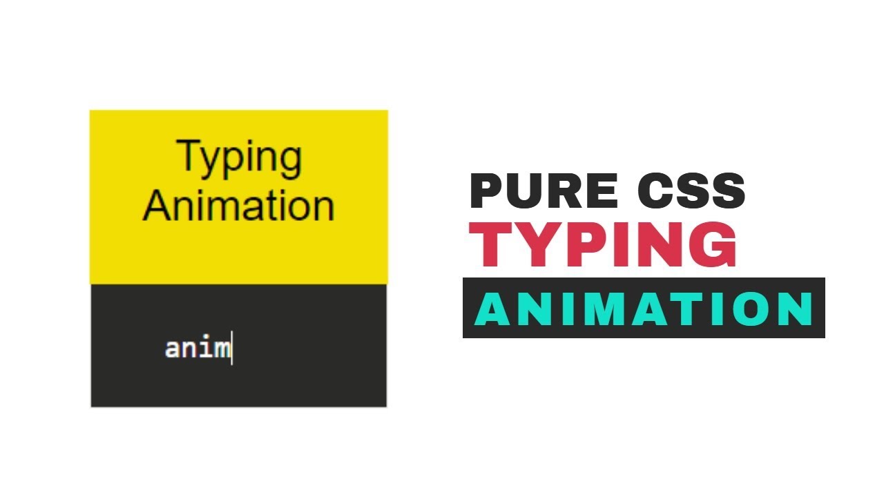 Pure CSS Typing Animation - CSS Pseudo Elements