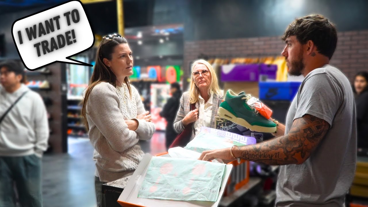 WNBA Player Trades Her Jordans!!