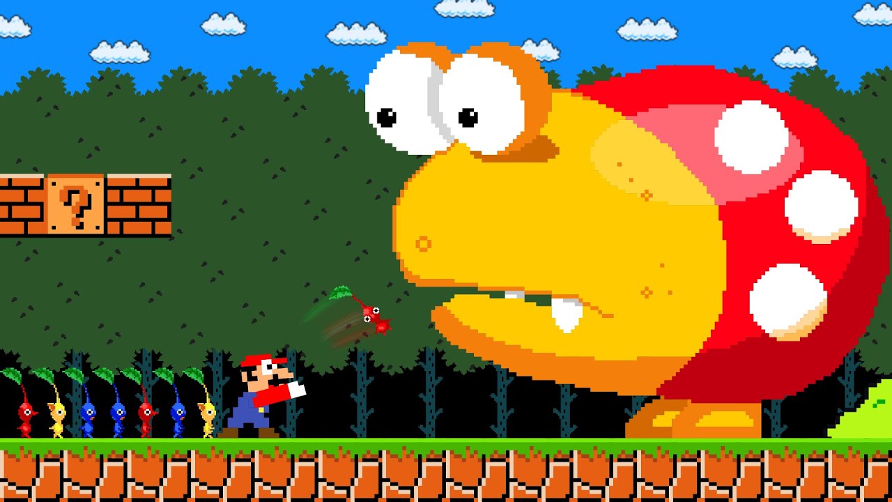 King Rabbit: What If Pikmin in Super Mario Bros.?