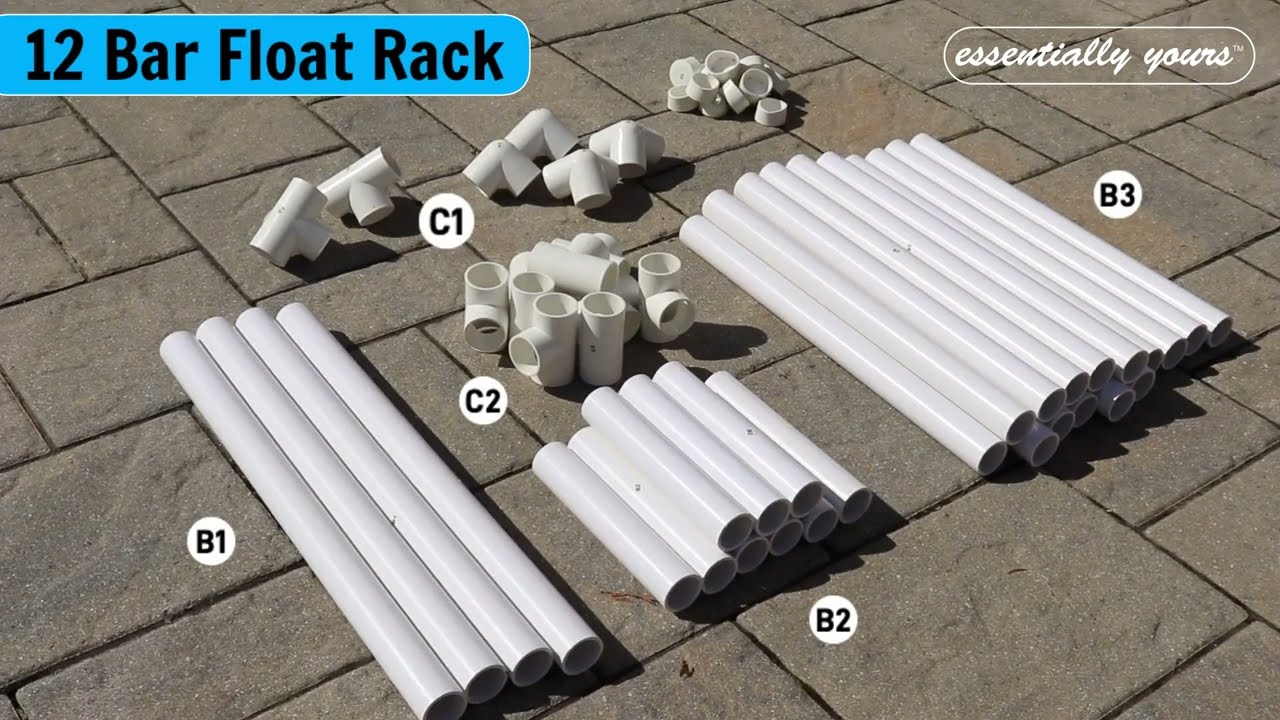 Style# 664413: 12 Bar Float Rack  for Pool or Lake (How to install and set up) Tutorial video