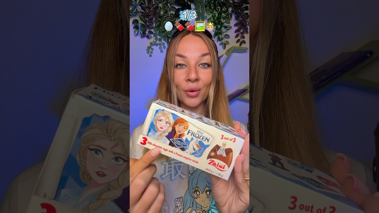Opening Frozen chocolate egg with prize 🩵