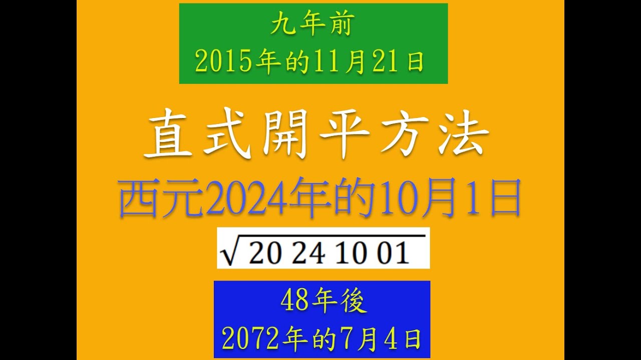 直式開平方法