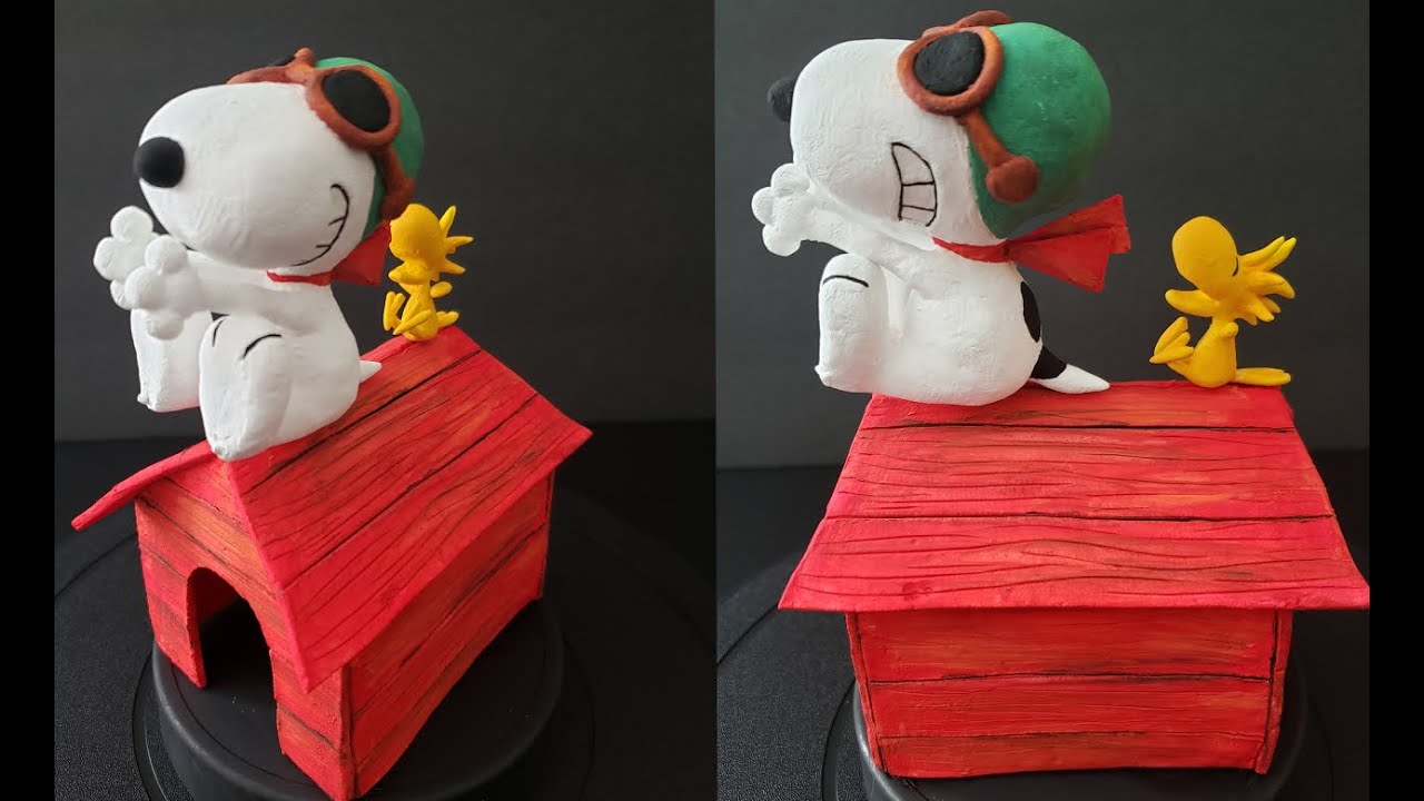 How to Snoopy from Peanuts with Air Dry Clay | Snoopy de Charlie Brown con Arcilla