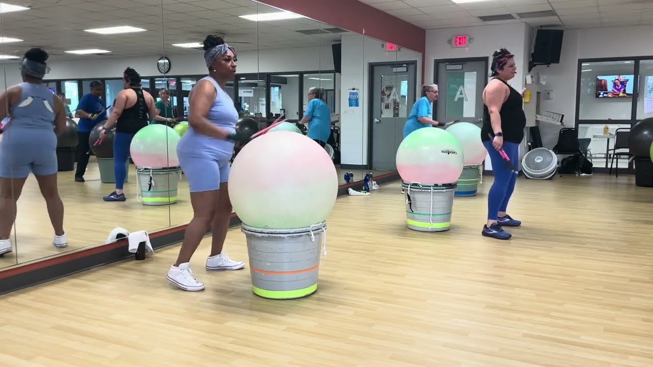 1 hour Cardio Drumming class with Ashley & the gals