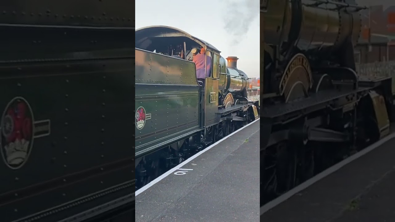 GWR manor class 7812 ‘erlestoke manor’ leaving watchet station (the west Somerset railway)