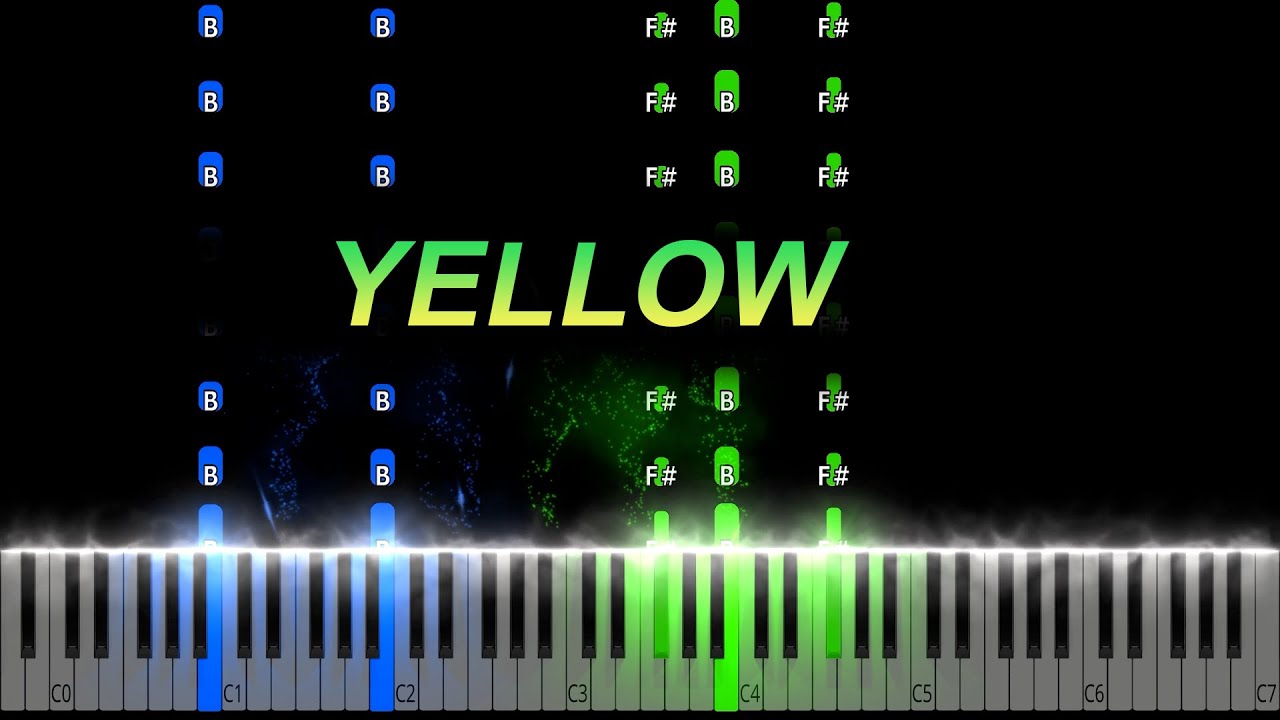 Coldplay - Yellow Piano Tutorial