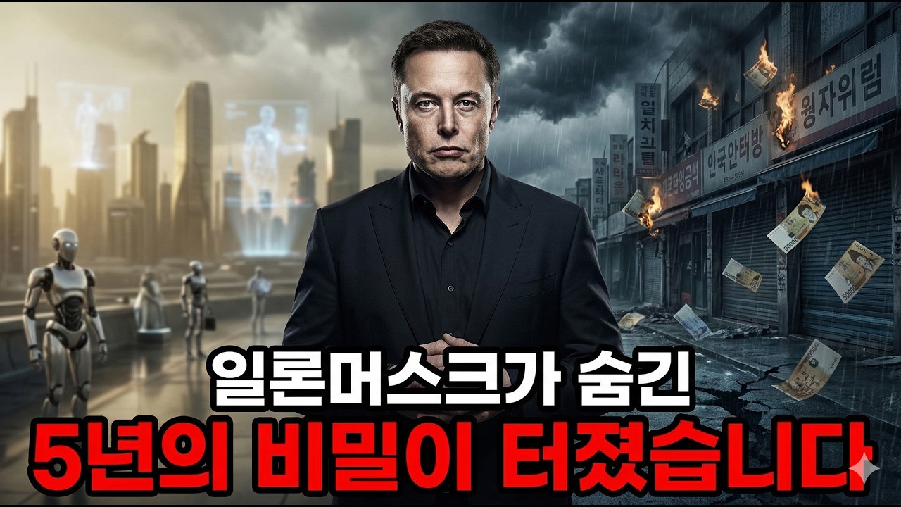 일론머스크가 약속한 'AI 유토피아'..그가 말하지 않은 5년, 당신의 월급이 사라집니다