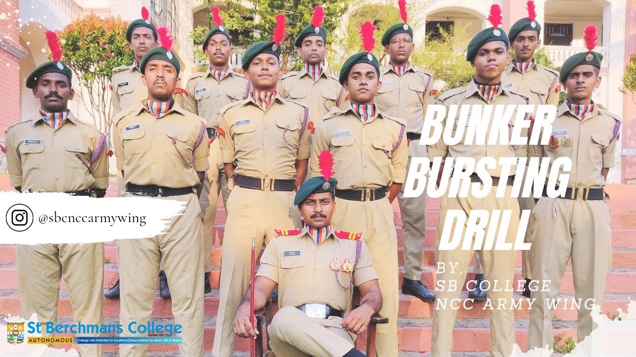 BUNKER BURSTING DRILL BY SB COLLEGE NCC ARMY WING / 15K Bn NCC UNIT THIRUVALLA